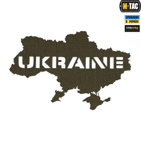 M-Tac нашивка Ukraine (контур) сквозная Laser Cut Ranger Green