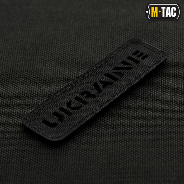 M-Tac нашивка Ukraine скрізна 25х80 Laser Cut Black