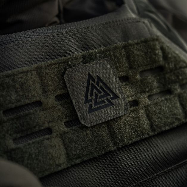 M-Tac нашивка Валькнут Laser Cut Black/Ranger Green