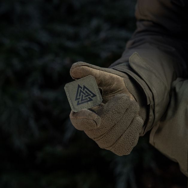 M-Tac нашивка Валькнут Laser Cut Black/Ranger Green