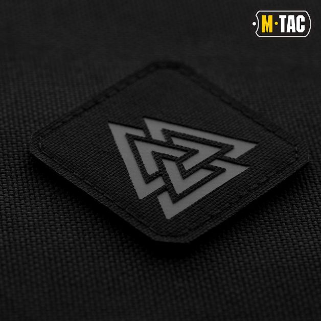 M-Tac нашивка Валькнут Laser Cut Black/Grey