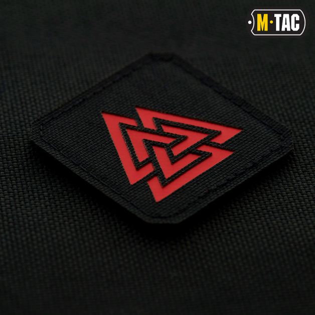 M-Tac нашивка Валькнут Laser Cut Black/Red