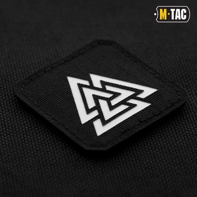 M-Tac нашивка Валькнут Laser Cut Black/світлонакопичувач