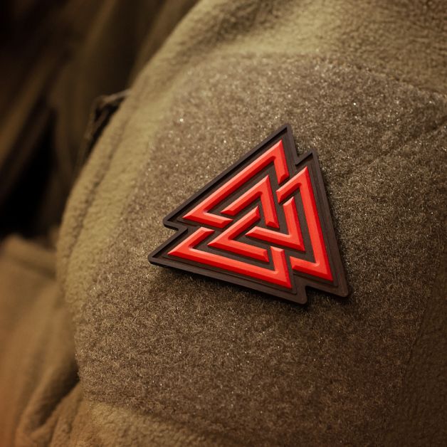 M-Tac нашивка Валькнут ПВХ черный/красный