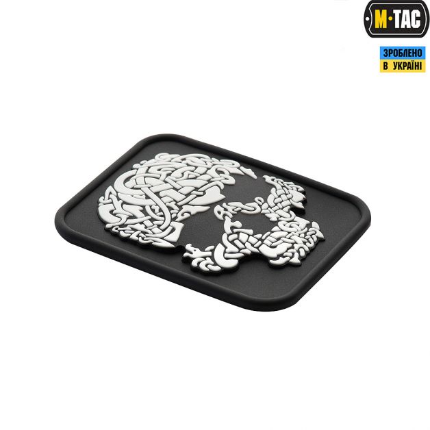 M-Tac нашивка Viking Skull ПВХ белый/черный