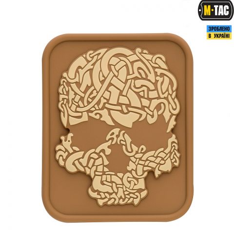 M-Tac нашивка Viking Skull ПВХ койот