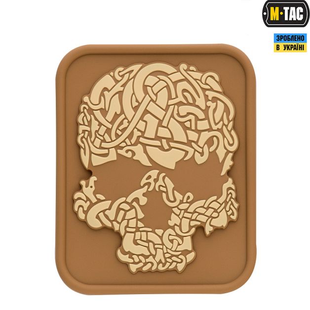 M-Tac нашивка Viking Skull ПВХ койот