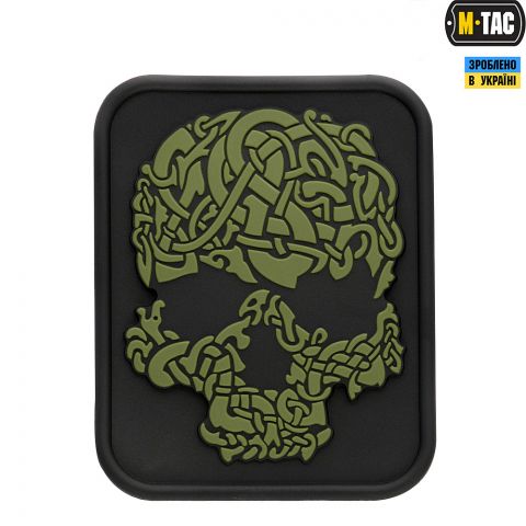 M-Tac нашивка Viking Skull ПВХ олива