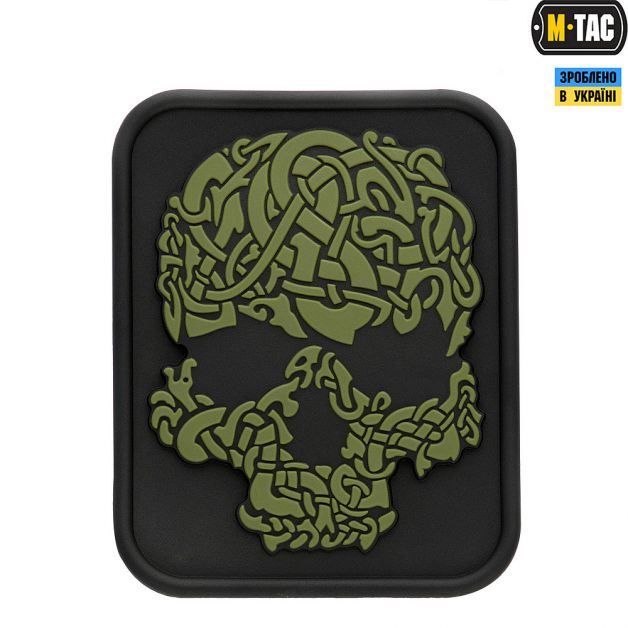 M-Tac нашивка Viking Skull ПВХ олива