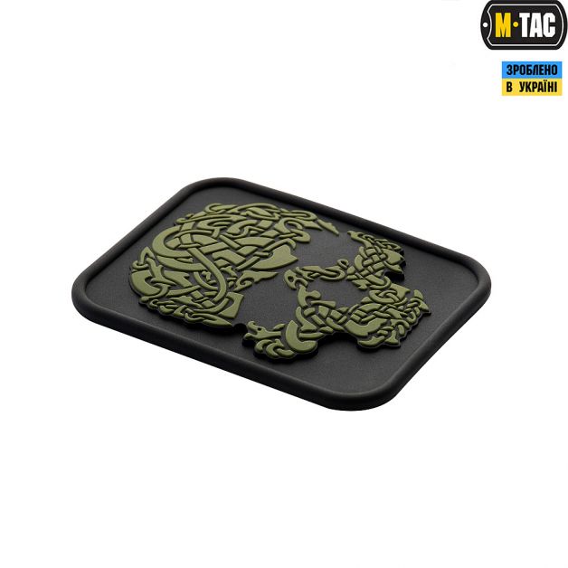 M-Tac нашивка Viking Skull ПВХ олива