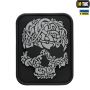 M-Tac нашивка Viking Skull ПВХ серая
