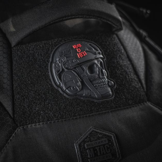M-Tac нашивка War is Hell 3D PVC Black