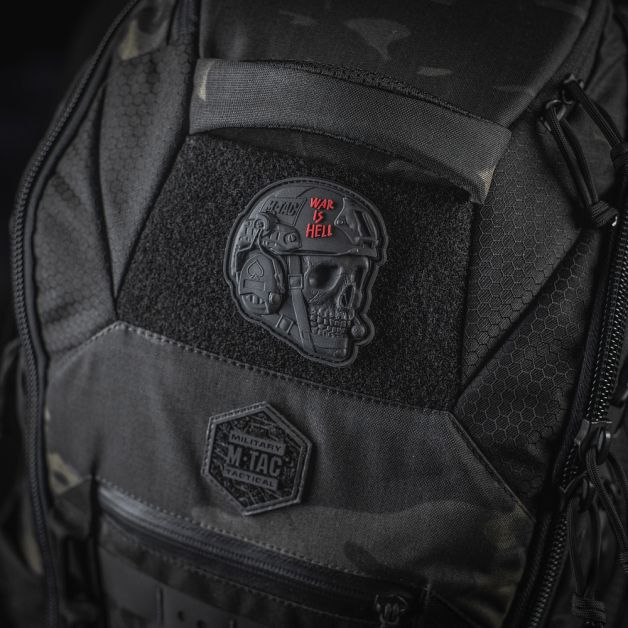 M-Tac нашивка War is Hell 3D PVC Black
