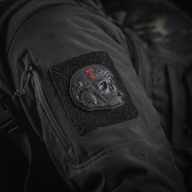 M-Tac нашивка War is Hell 3D PVC Black