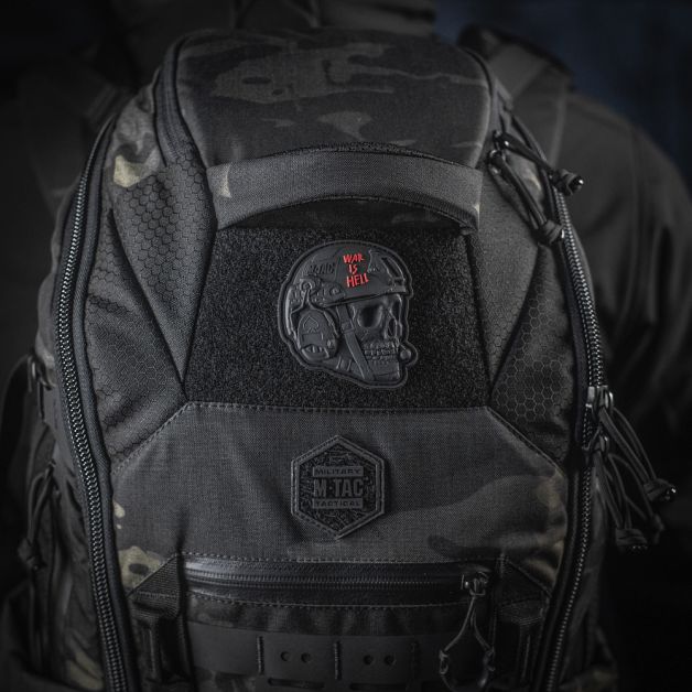 M-Tac нашивка War is Hell 3D PVC Black