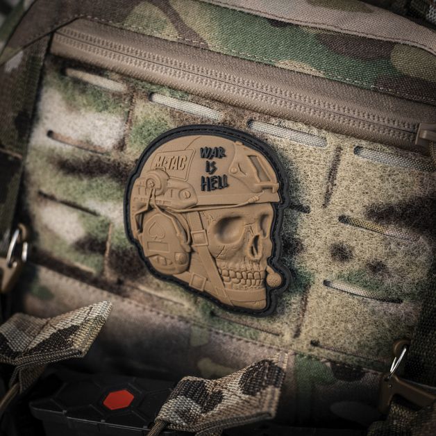 M-Tac нашивка War is Hell 3D PVC Coyote