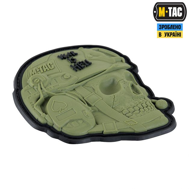 M-Tac нашивка War is Hell 3D PVC Olive