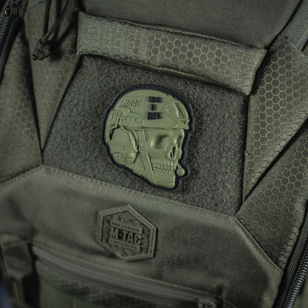 M-Tac нашивка War is Hell 3D PVC Olive