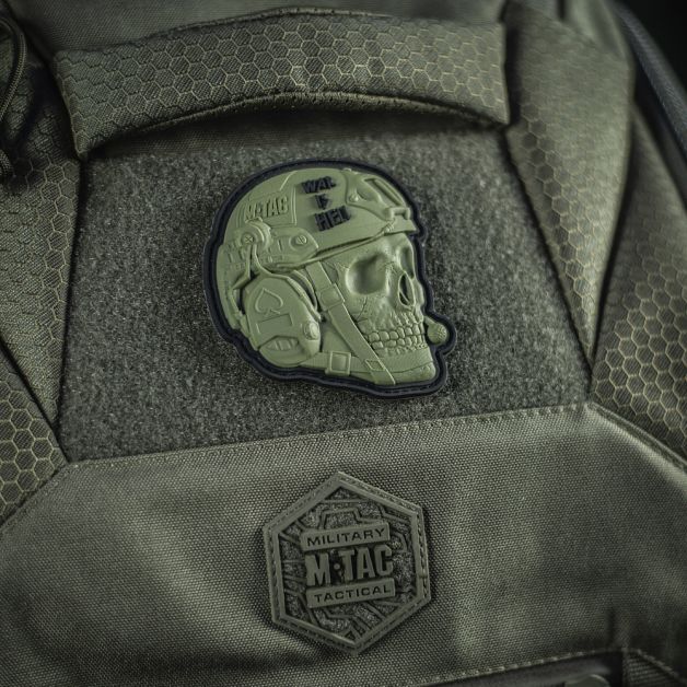 M-Tac нашивка War is Hell 3D PVC Olive
