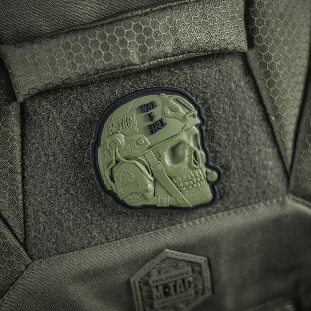 M-Tac нашивка War is Hell 3D PVC Olive