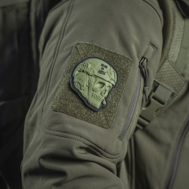 M-Tac нашивка War is Hell 3D PVC Olive