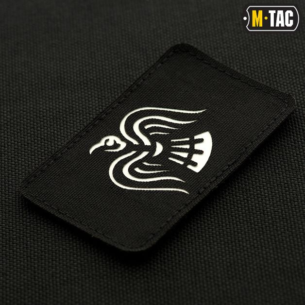 M-Tac нашивка Знамя Ворона Laser Cut светонакопитель/Black