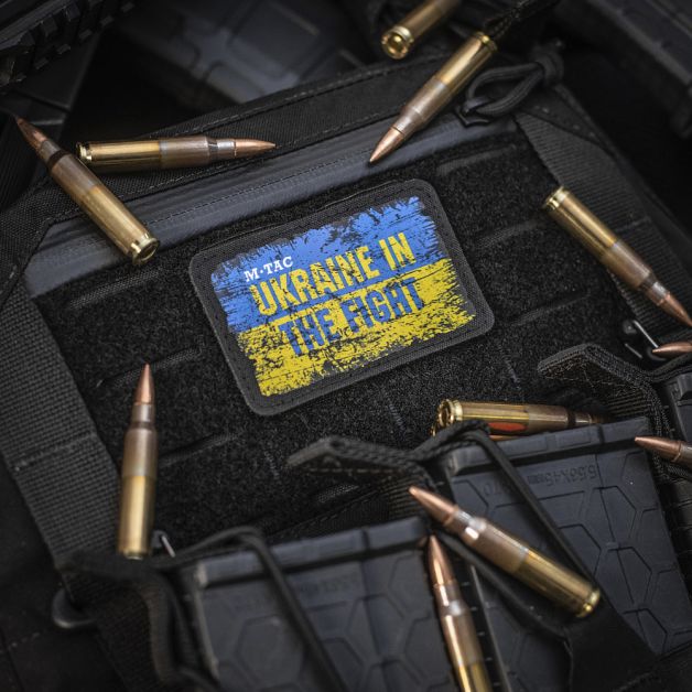 M-Tac нашивка Ukraine in the Fight (80х50 мм)