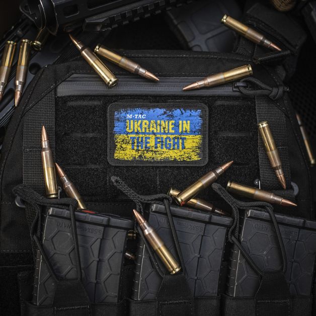 M-Tac нашивка Ukraine in the Fight (80х50 мм)