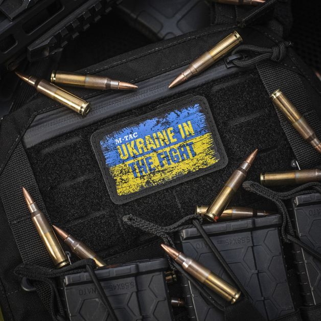 M-Tac нашивка Ukraine in the Fight (80х50 мм)