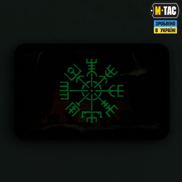 M-Tac нашивка Вегвизир/Драккар (80х50 мм) Black/GID