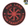 M-Tac нашивка Our Land - Our Tradititions ПВХ красная