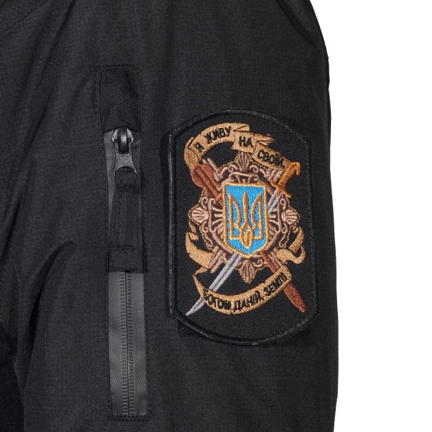 M-Tac нашивка "Я живу на своїй землі" черная