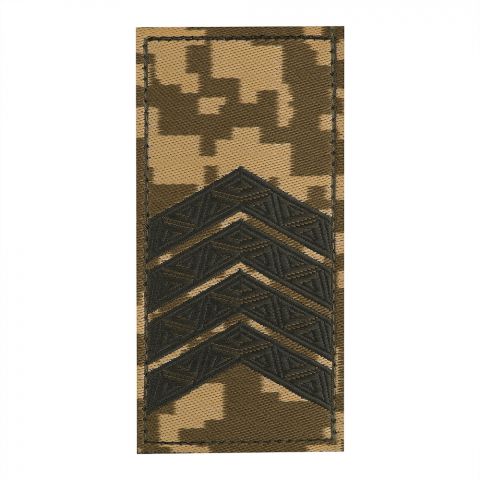 Погон ЗСУ на липучке Старший сержант (жаккард) MM14