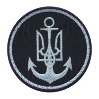 Нашивка ВМС України кругла синя
