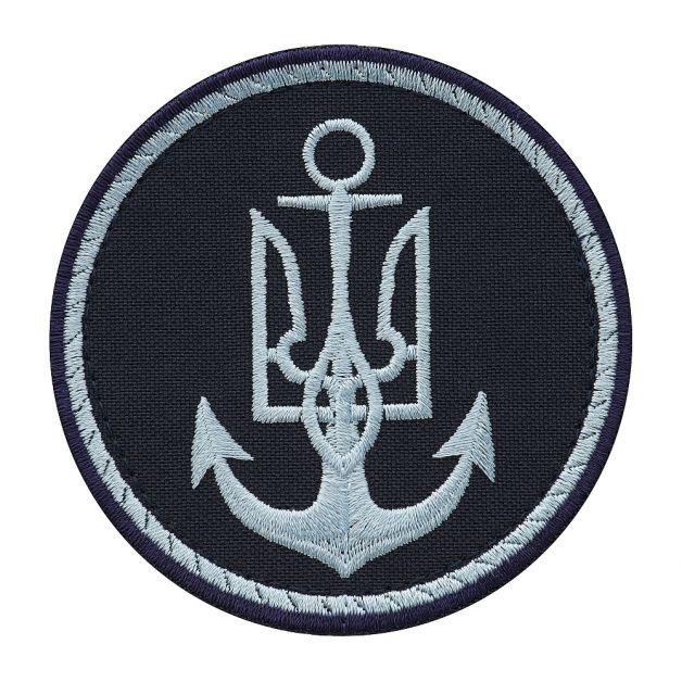 Нашивка ВМС України кругла синя