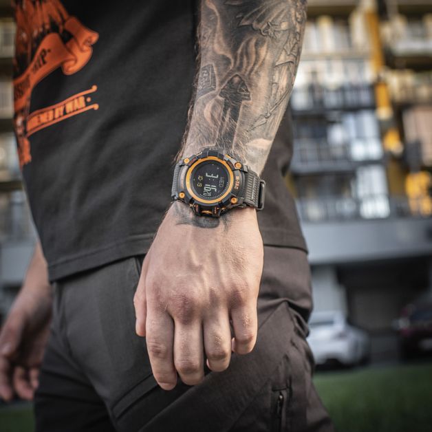 M-Tac часы тактические Adventure Black/Orange