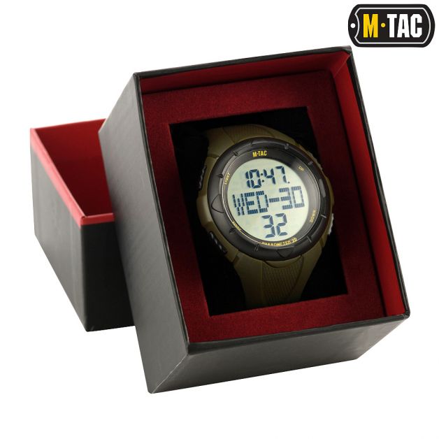 M-Tac часы тактические с шагомером олива