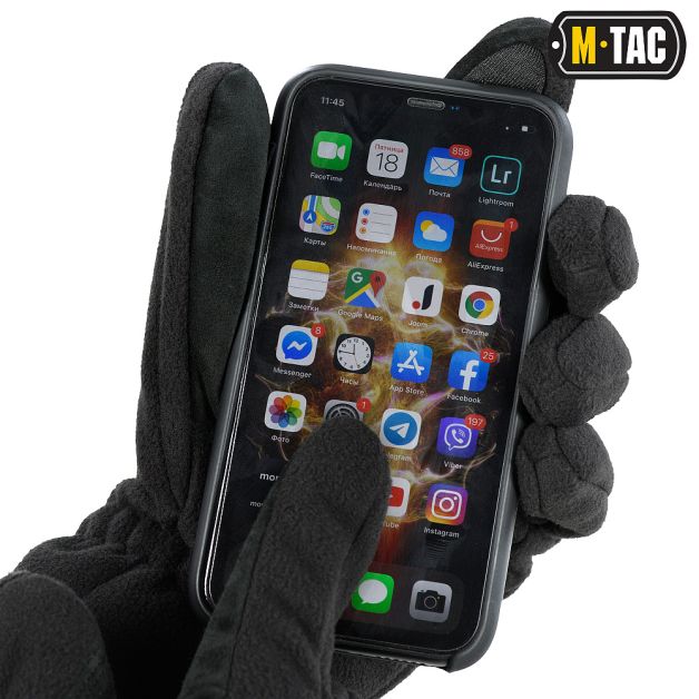 M-Tac перчатки Winter Tactical Windblock 380 Black