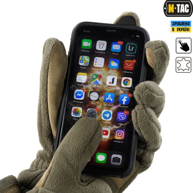 M-Tac перчатки Winter Tactical Windblock 380 Olive