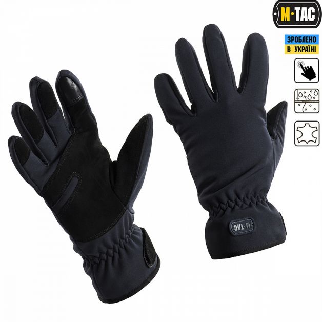 M-Tac перчатки Winter Tactical Waterproof Dark Navy Blue
