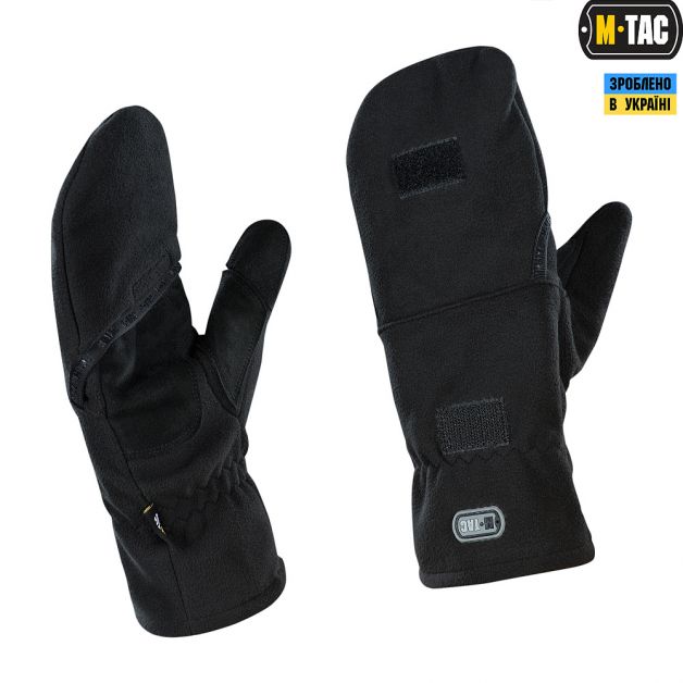 M-Tac перчатки беспалые с клапаном Windblock 295 Black