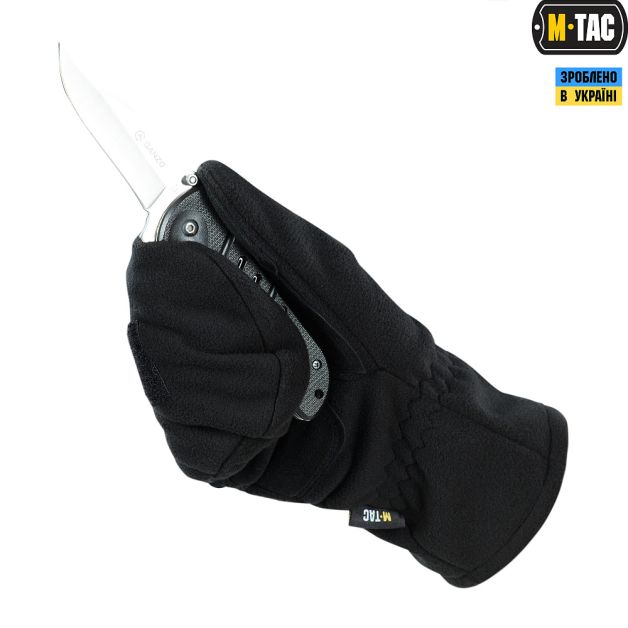 M-Tac перчатки беспалые с клапаном Windblock 295 Black