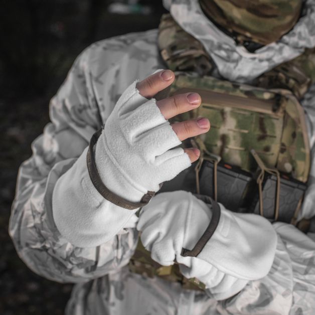 M-Tac перчатки беспалые с клапаном Winter 270 White