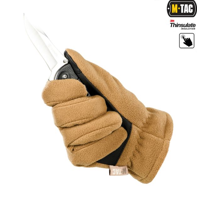 M-Tac перчатки Fleece Thinsulate Coyote Brown