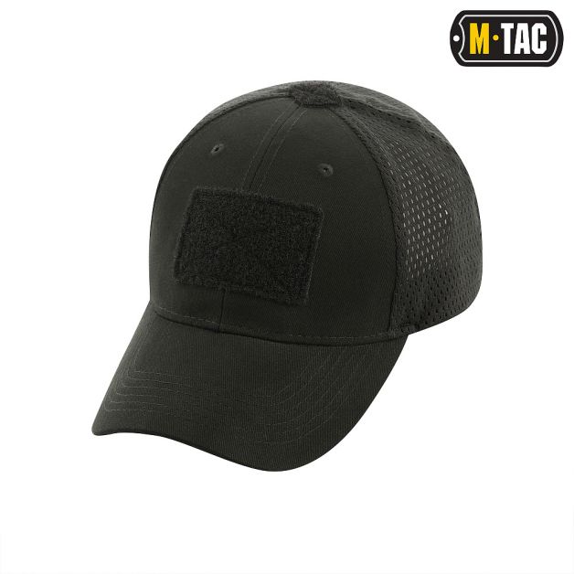 M-Tac бейсболка с липучкой и сеткой Black
