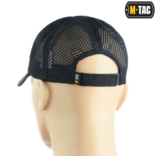 M-Tac бейсболка с липучкой и сеткой Flex рип-стоп Dark Navy Blue