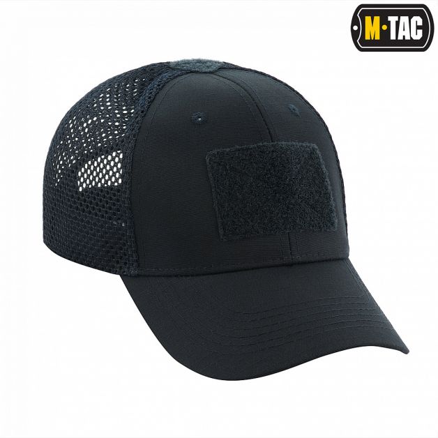 M-Tac бейсболка с липучкой и сеткой Flex рип-стоп Dark Navy Blue