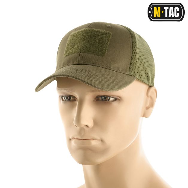 M-Tac бейсболка с липучкой и сеткой Olive