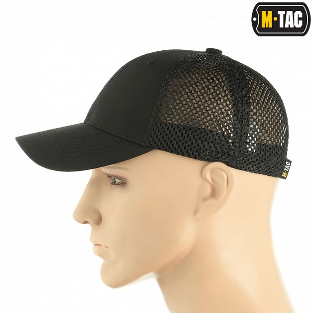 M-Tac бейсболка с сеткой Flex рип-стоп Black