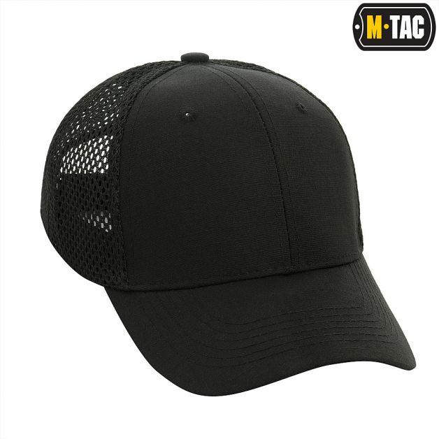 M-Tac бейсболка с сеткой Flex рип-стоп Black